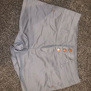 High waisted grey shorts